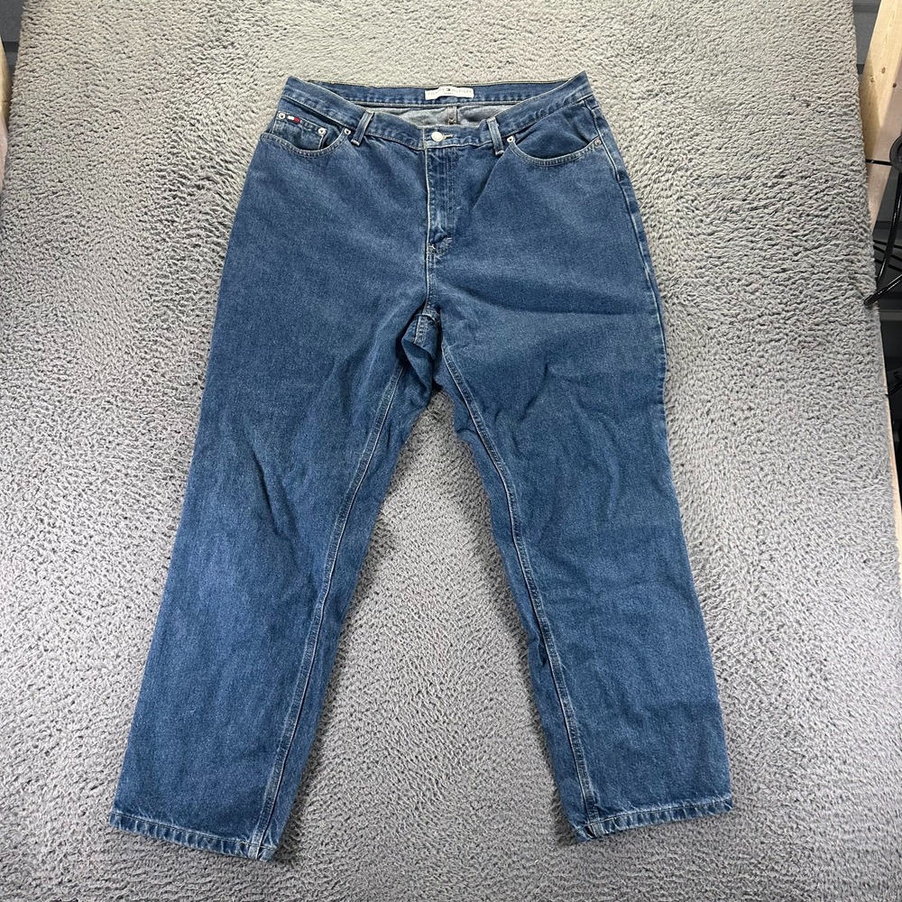 Tommy Hilfiger Jeans Women's 36x30 Blue Cotton Denim Straight Workwear Travel
